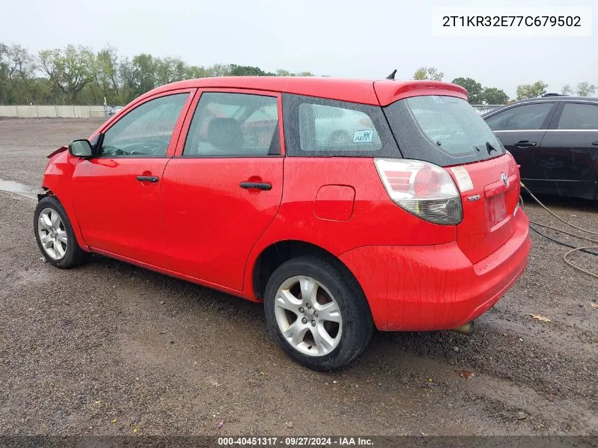 2007 Toyota Matrix VIN: 2T1KR32E77C679502 Lot: 40451317