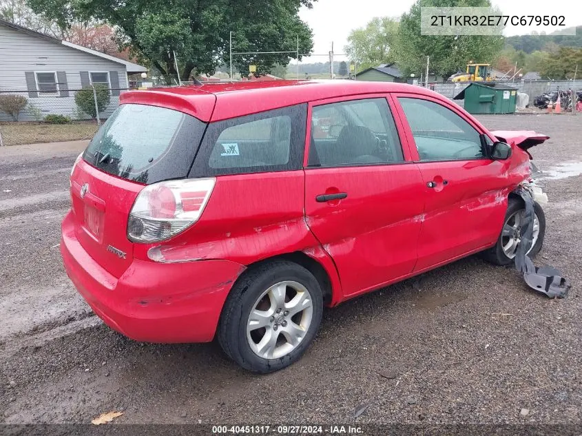 2007 Toyota Matrix VIN: 2T1KR32E77C679502 Lot: 40451317