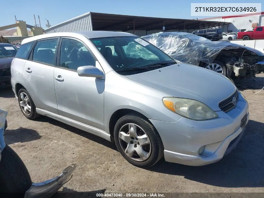 2007 Toyota Matrix Xr VIN: 2T1KR32EX7C634926 Lot: 40473040