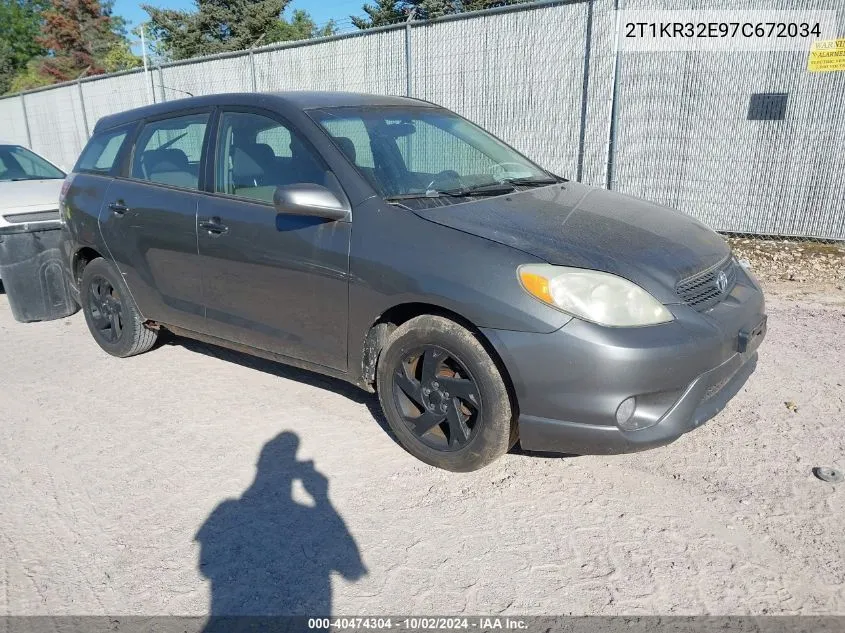 2007 Toyota Matrix Xr VIN: 2T1KR32E97C672034 Lot: 40474304