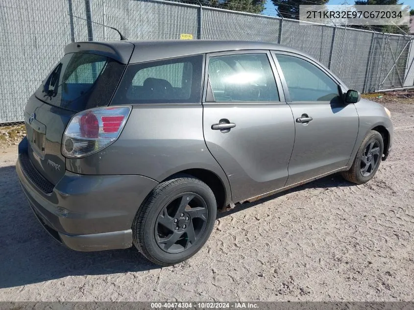 2007 Toyota Matrix Xr VIN: 2T1KR32E97C672034 Lot: 40474304