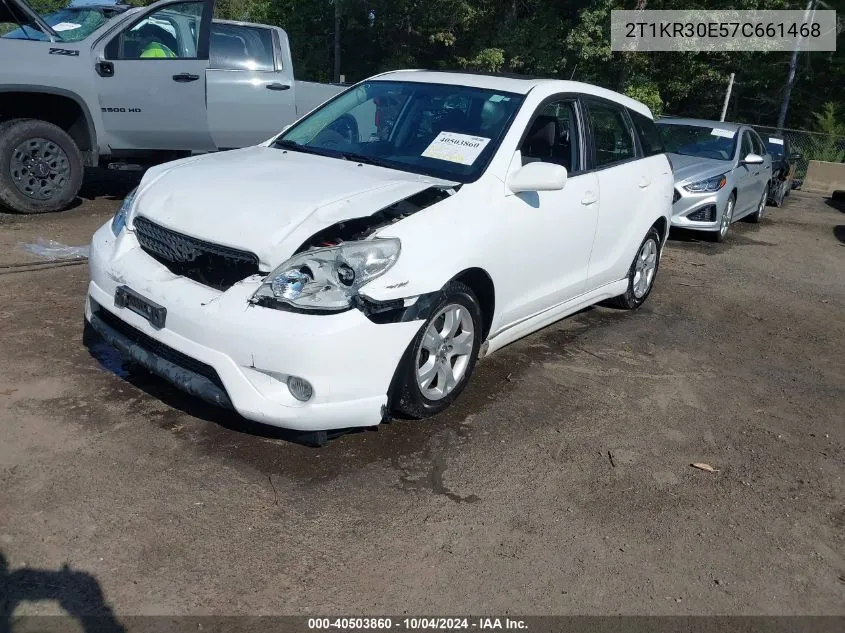 2007 Toyota Matrix Xr VIN: 2T1KR30E57C661468 Lot: 40503860