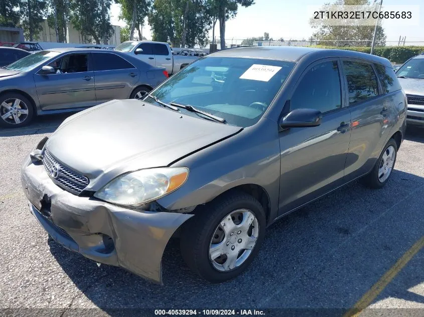 2007 Toyota Corolla Matrix Xr VIN: 2T1KR32E17C685683 Lot: 40539294