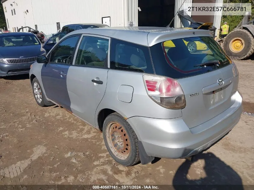 2007 Toyota Matrix VIN: 2T1KR32E57C666781 Lot: 40587161