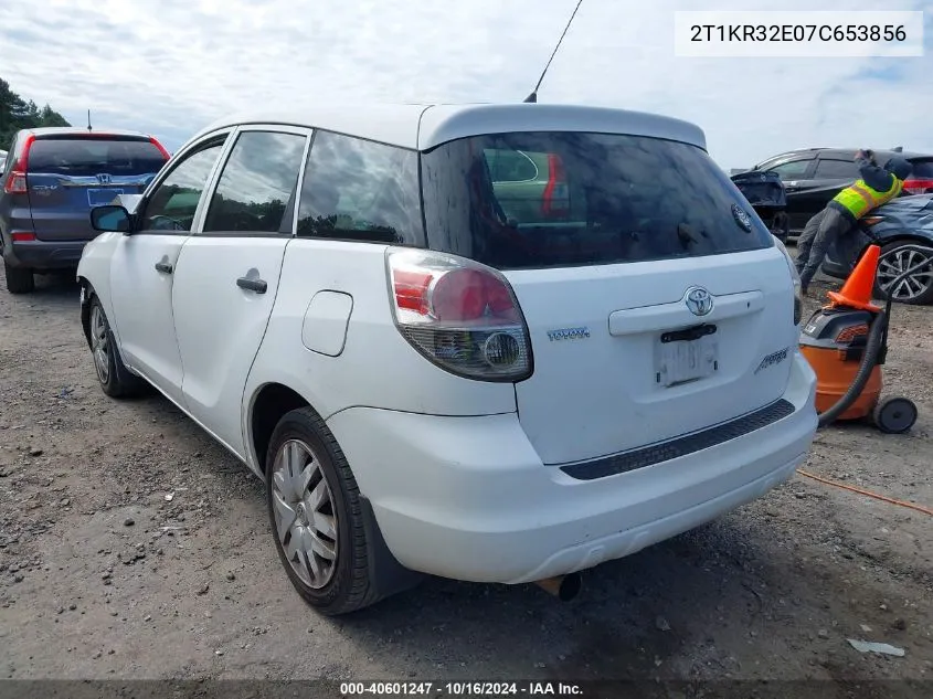 2007 Toyota Matrix VIN: 2T1KR32E07C653856 Lot: 40601247