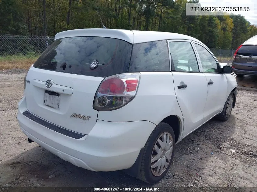 2007 Toyota Matrix VIN: 2T1KR32E07C653856 Lot: 40601247