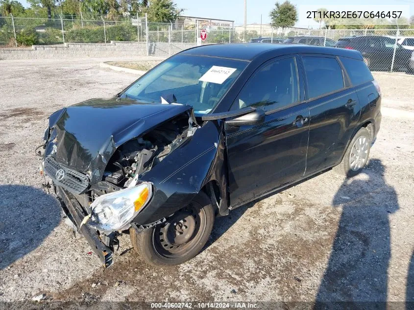 2007 Toyota Matrix VIN: 2T1KR32E67C646457 Lot: 40602742