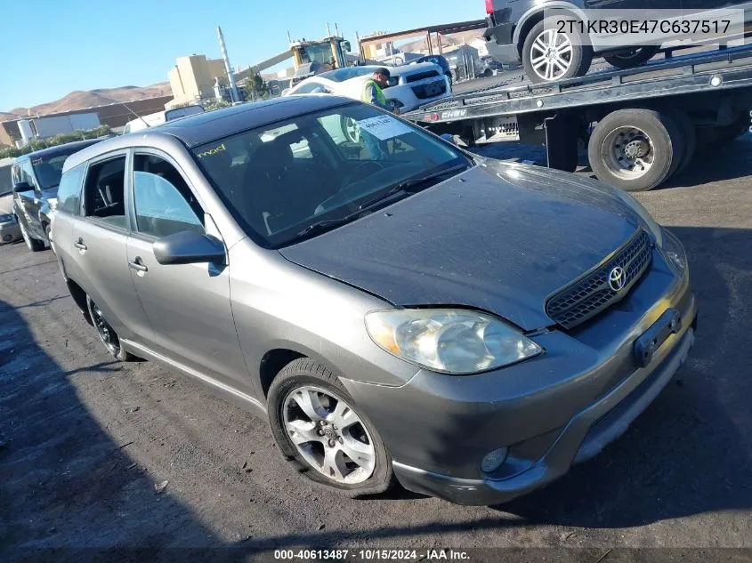 2007 Toyota Matrix Xr VIN: 2T1KR30E47C637517 Lot: 40613487