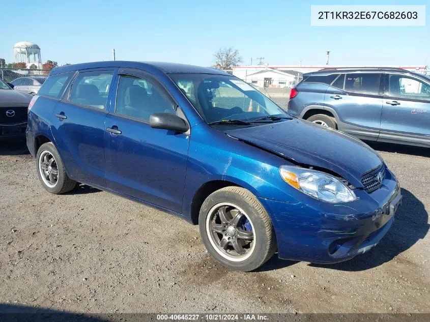 2007 Toyota Matrix Xr VIN: 2T1KR32E67C682603 Lot: 40645227