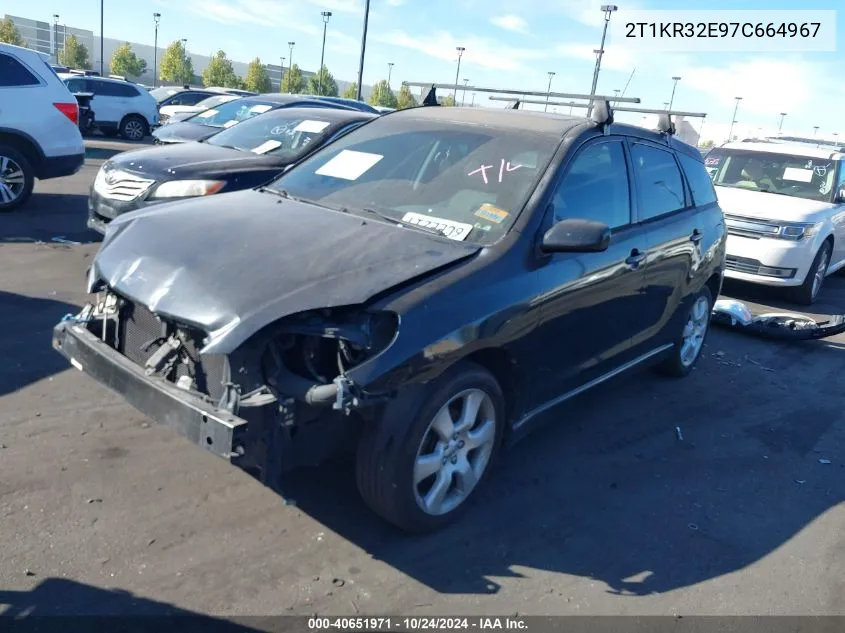 2007 Toyota Matrix Xr VIN: 2T1KR32E97C664967 Lot: 40651971