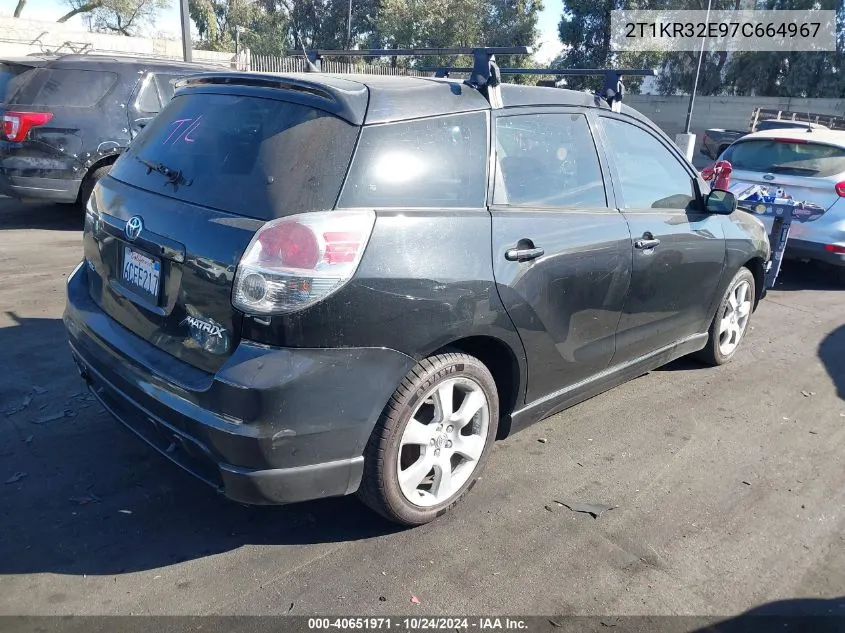 2007 Toyota Matrix Xr VIN: 2T1KR32E97C664967 Lot: 40651971