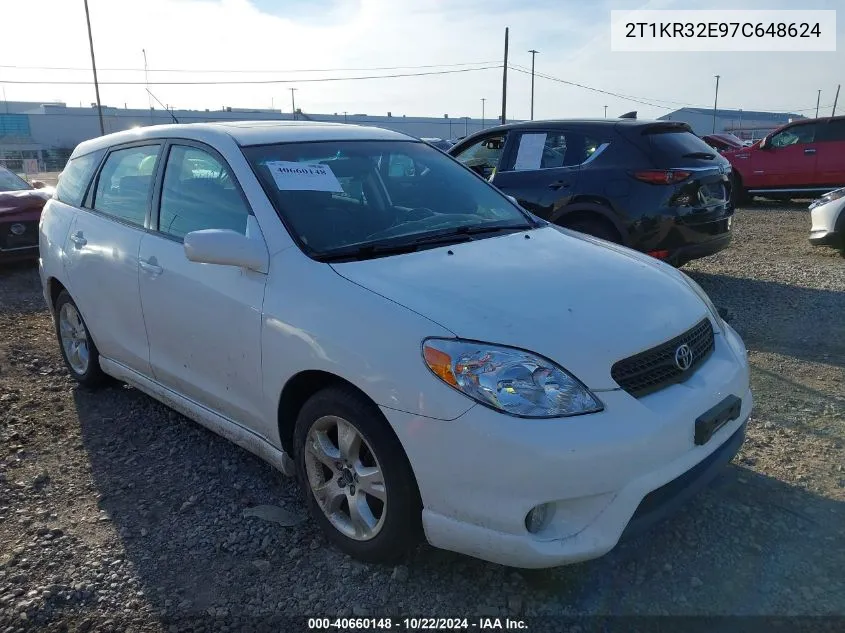 2007 Toyota Matrix Xr VIN: 2T1KR32E97C648624 Lot: 40660148