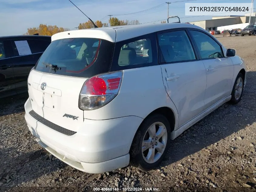 2007 Toyota Matrix Xr VIN: 2T1KR32E97C648624 Lot: 40660148