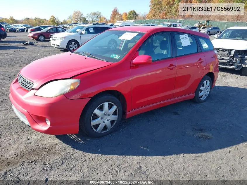 2007 Toyota Matrix Xr VIN: 2T1KR32E17C656992 Lot: 40679403