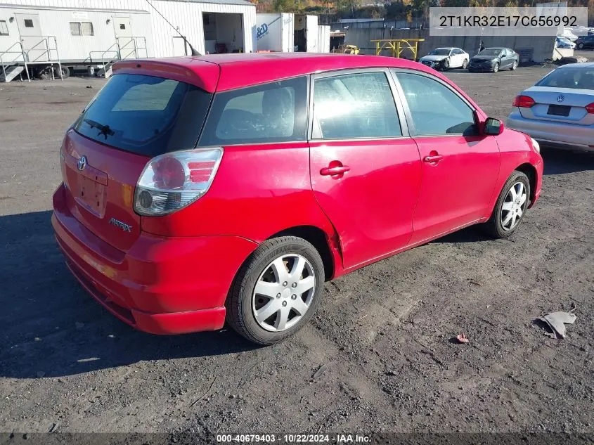 2007 Toyota Matrix Xr VIN: 2T1KR32E17C656992 Lot: 40679403