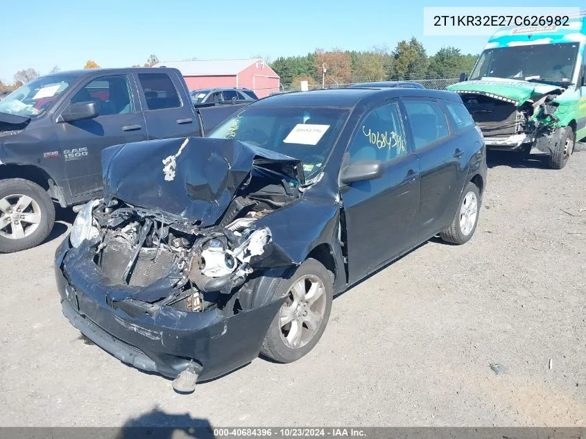 2007 Toyota Matrix Xr VIN: 2T1KR32E27C626982 Lot: 40684396