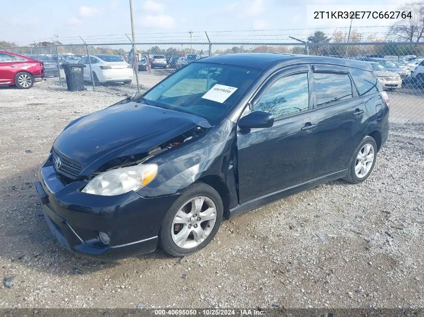 2007 Toyota Matrix Xr VIN: 2T1KR32E77C662764 Lot: 40695050