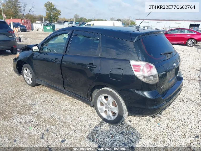 2007 Toyota Matrix Xr VIN: 2T1KR32E77C662764 Lot: 40695050