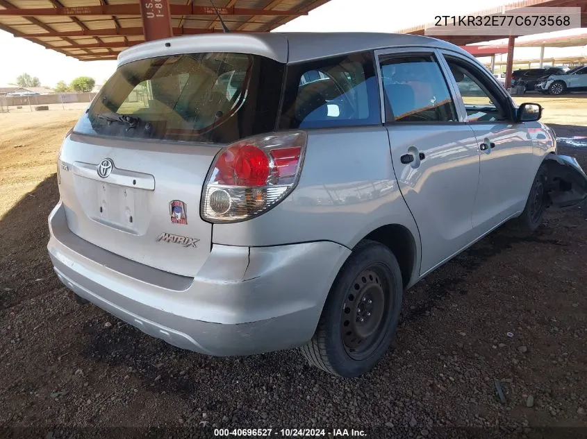 2007 Toyota Matrix VIN: 2T1KR32E77C673568 Lot: 40696527