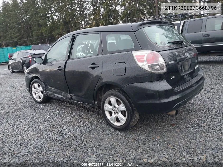 2007 Toyota Matrix Xr VIN: 2T1KR30E27C668796 Lot: 40725777