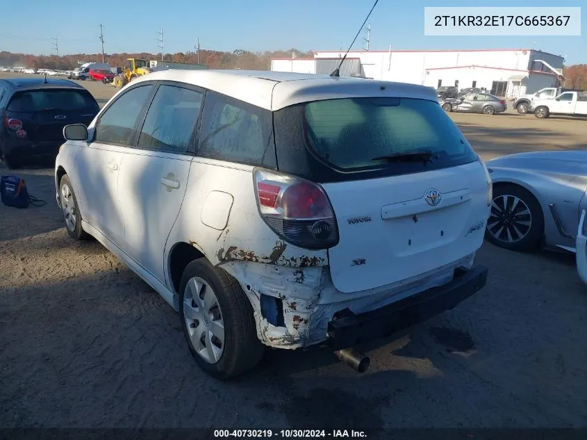 2T1KR32E17C665367 2007 Toyota Matrix Std/Xr