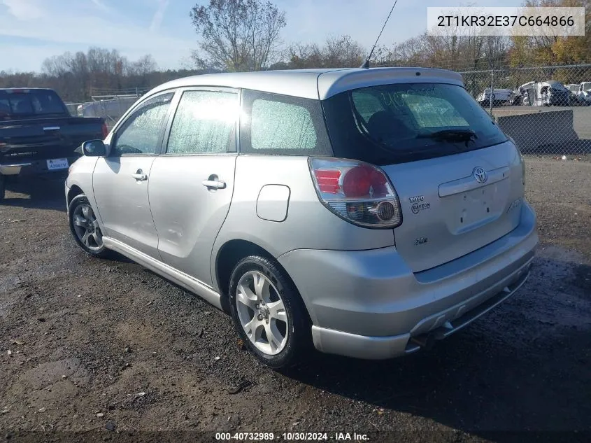 2007 Toyota Matrix Xr VIN: 2T1KR32E37C664866 Lot: 40732989