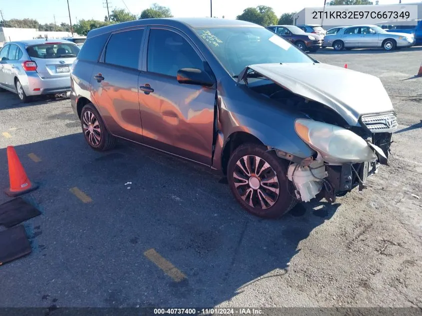 2007 Toyota Matrix Xr VIN: 2T1KR32E97C667349 Lot: 40737400