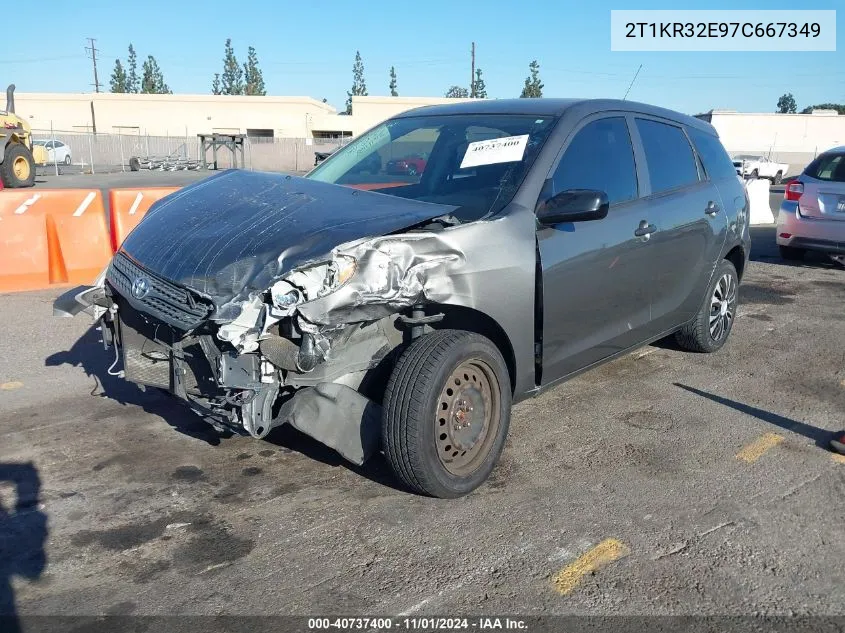 2007 Toyota Matrix Xr VIN: 2T1KR32E97C667349 Lot: 40737400