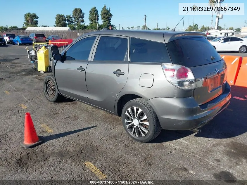 2007 Toyota Matrix Xr VIN: 2T1KR32E97C667349 Lot: 40737400