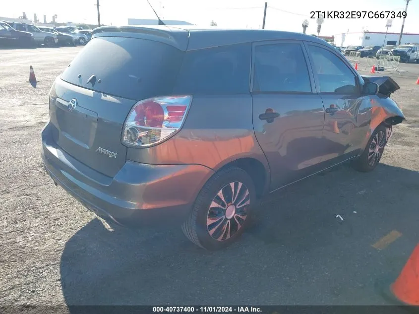 2007 Toyota Matrix Xr VIN: 2T1KR32E97C667349 Lot: 40737400