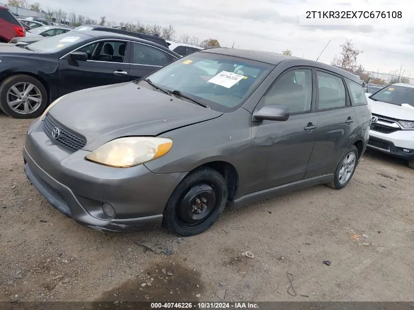 2007 Toyota Matrix Xr VIN: 2T1KR32EX7C676108 Lot: 40746226