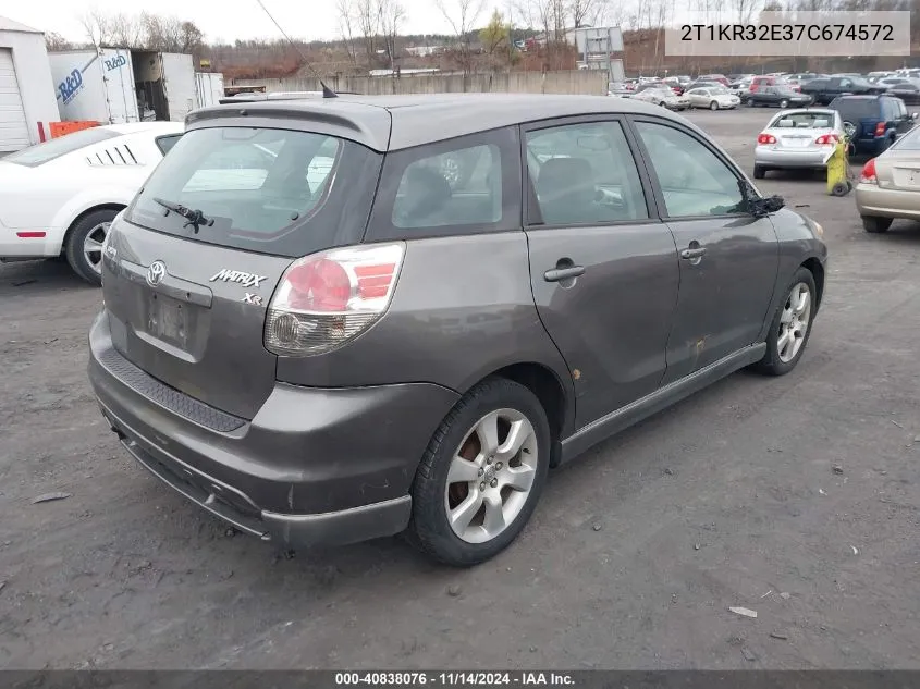 2007 Toyota Matrix Xr VIN: 2T1KR32E37C674572 Lot: 40838076