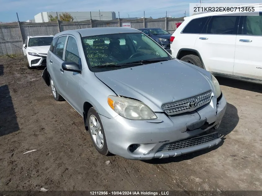 2008 Toyota Corolla Matrix Xr VIN: 2T1KR32EX8C713465 Lot: 12112956