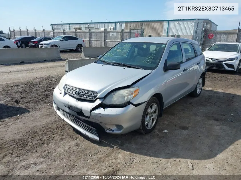 2008 Toyota Corolla Matrix Xr VIN: 2T1KR32EX8C713465 Lot: 12112956