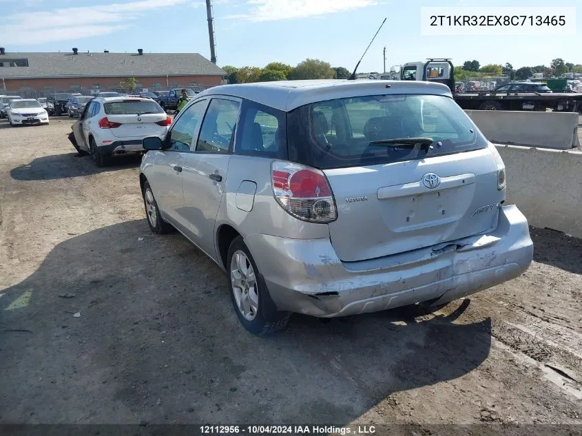 2008 Toyota Corolla Matrix Xr VIN: 2T1KR32EX8C713465 Lot: 12112956