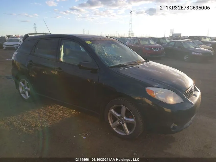 2008 Toyota Matrix Wagon VIN: 2T1KR32E78C695006 Lot: 12114556