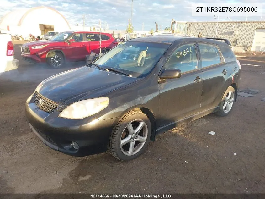 2008 Toyota Matrix Wagon VIN: 2T1KR32E78C695006 Lot: 12114556