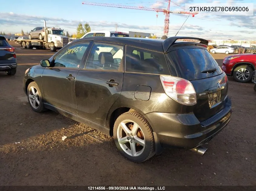 2008 Toyota Matrix Wagon VIN: 2T1KR32E78C695006 Lot: 12114556