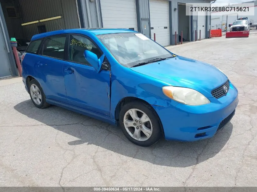 2008 Toyota Matrix Xr VIN: 2T1KR32E88C715621 Lot: 39450634