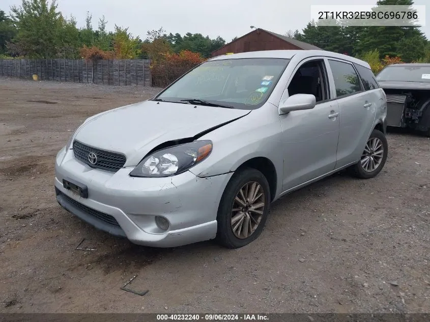 2008 Toyota Matrix Xr VIN: 2T1KR32E98C696786 Lot: 40232240