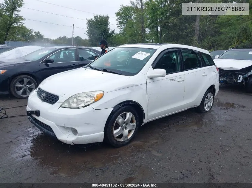 2008 Toyota Corolla Matrix Xr VIN: 2T1KR32E78C718882 Lot: 40451132