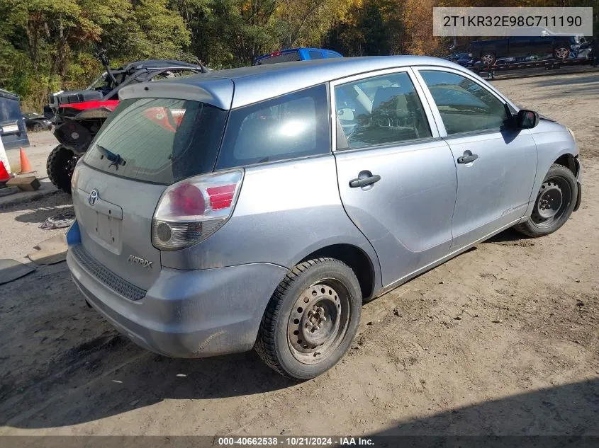 2T1KR32E98C711190 2008 Toyota Matrix