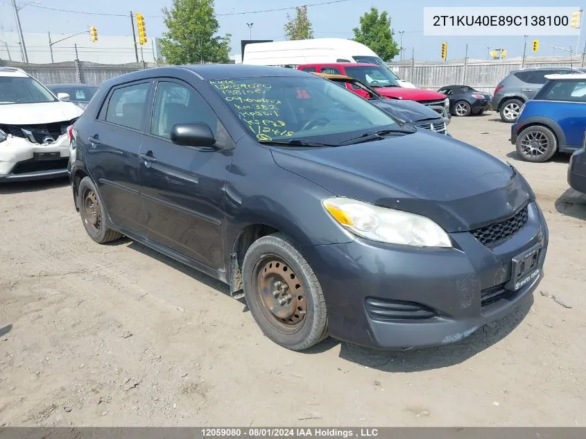 2009 Toyota Corolla Matrix VIN: 2T1KU40E89C138100 Lot: 12059080