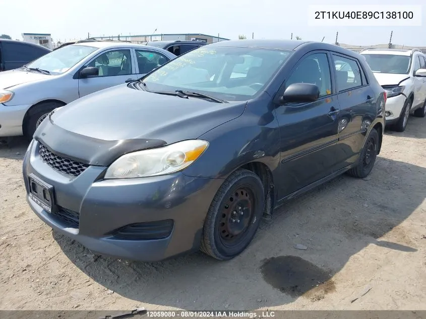 2009 Toyota Corolla Matrix VIN: 2T1KU40E89C138100 Lot: 12059080