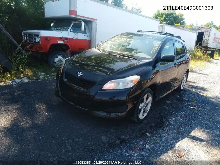 2009 Toyota Matrix VIN: 2T1LE40E49C001303 Lot: 12083367