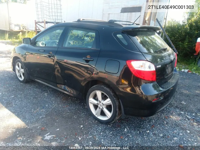 2009 Toyota Matrix VIN: 2T1LE40E49C001303 Lot: 12083367