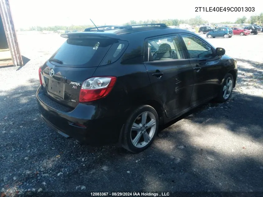 2009 Toyota Matrix VIN: 2T1LE40E49C001303 Lot: 12083367