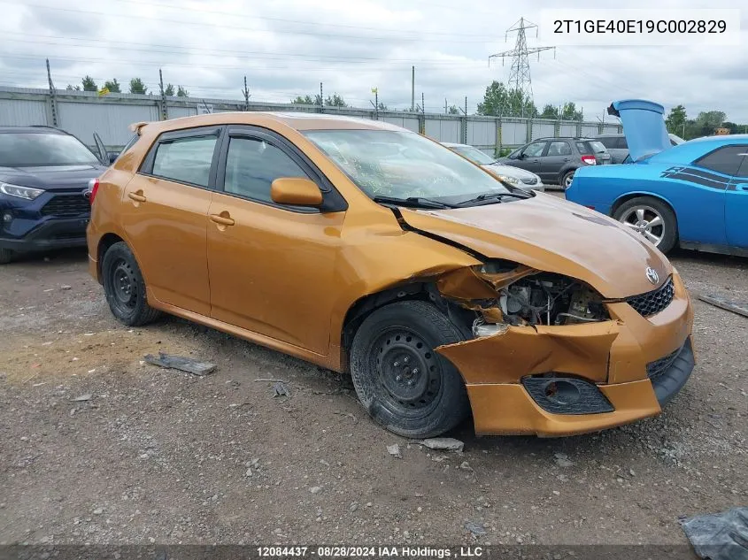 2T1GE40E19C002829 2009 Toyota Corolla Matrix Xrs