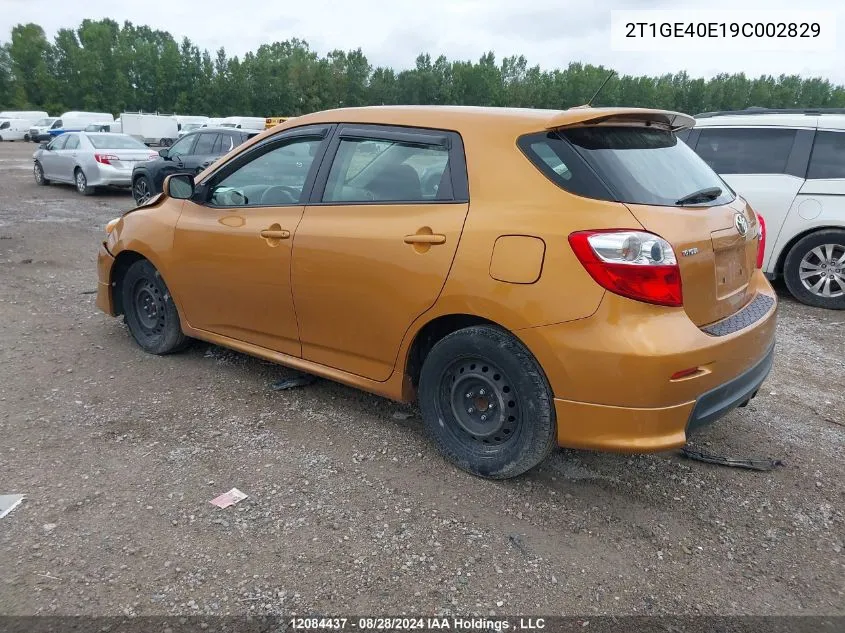 2T1GE40E19C002829 2009 Toyota Corolla Matrix Xrs