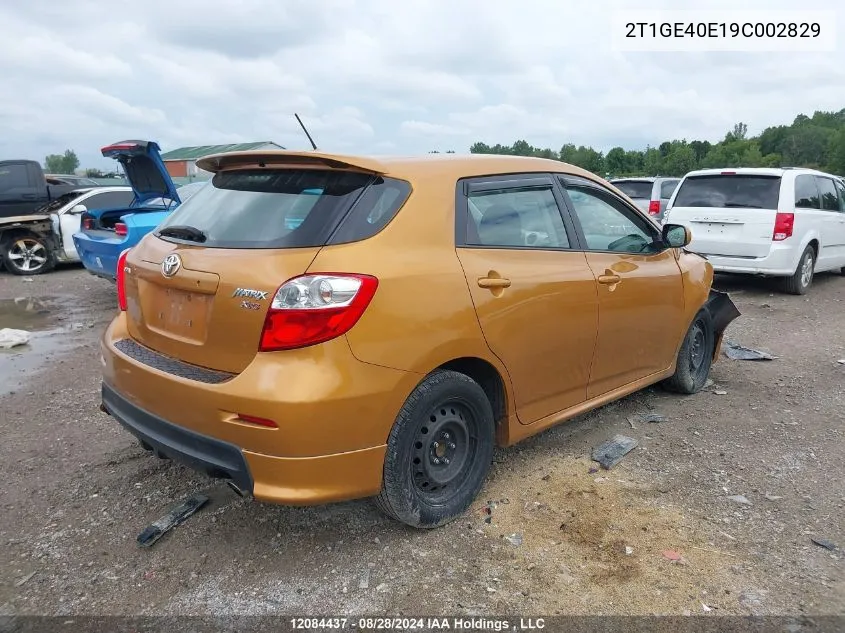 2T1GE40E19C002829 2009 Toyota Corolla Matrix Xrs